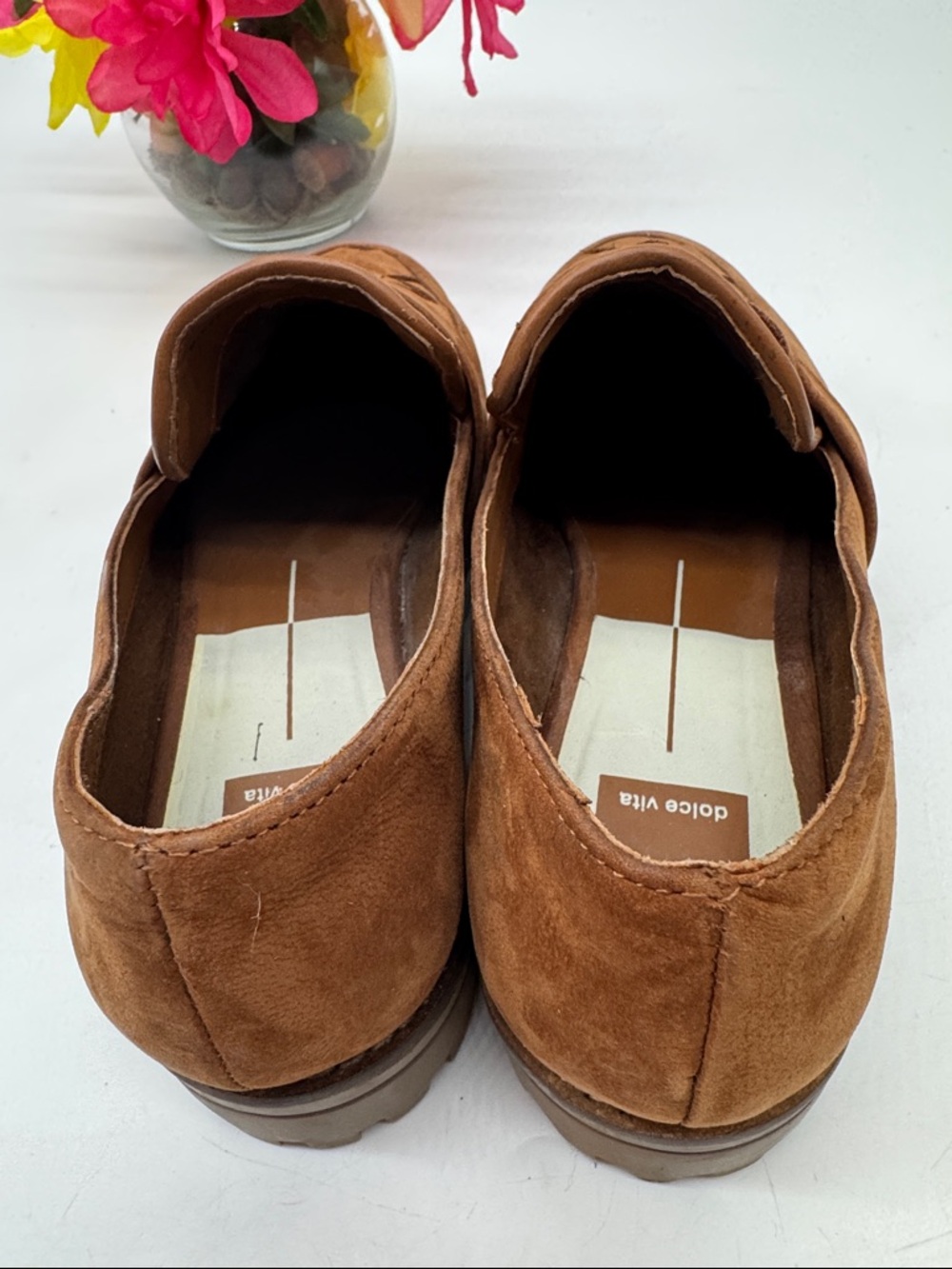 Dolce Vita Women's Brown Suede Woven Slip-On Loafers Size 8.5 MCL9938E - Picture 3 of 7